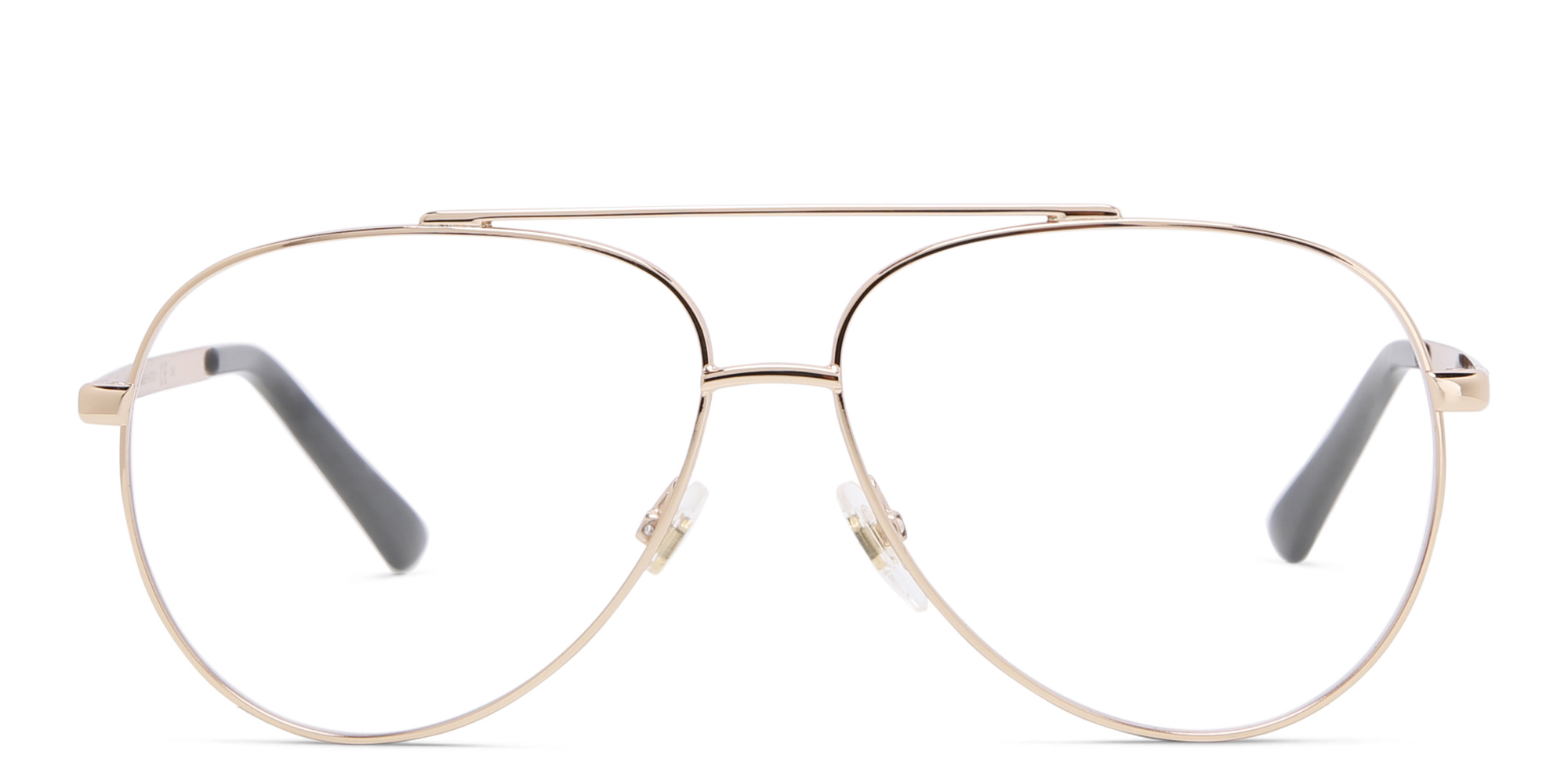 EYE'M Wide Aviator Eyeglasses in Rose Gold – Product Photo 1