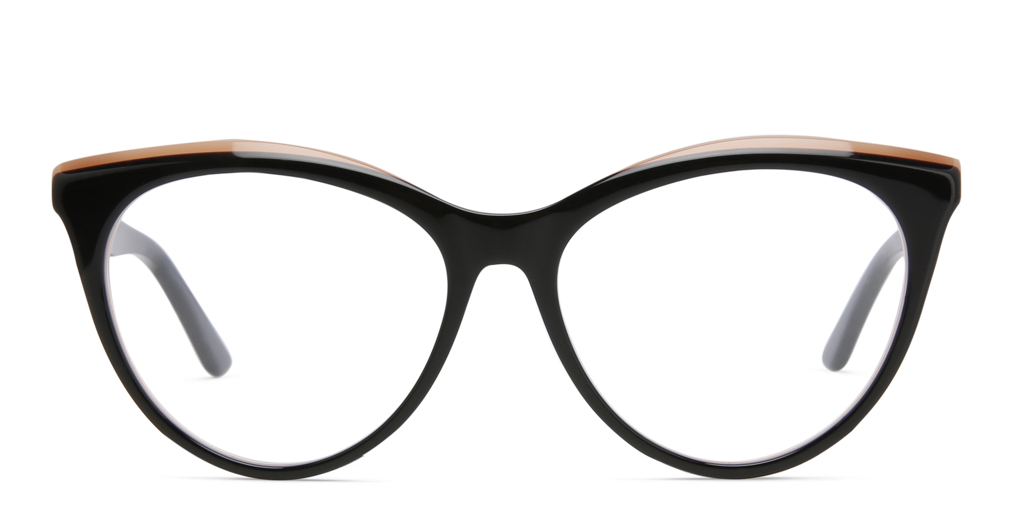 EYE'M Cat-Eye Eyeglasses in Double Layer Black – Product Photo 1