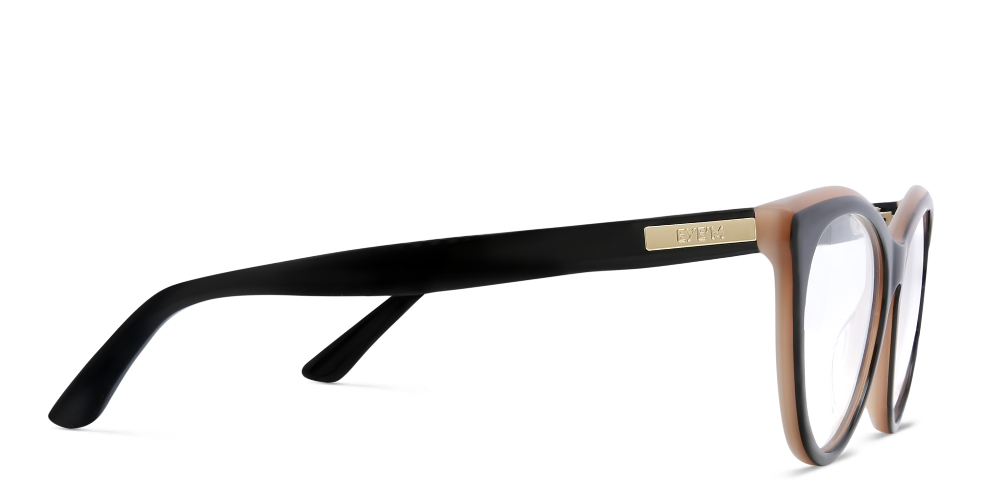 EYE'M Cat-Eye Eyeglasses in Double Layer Black – Product Photo 3