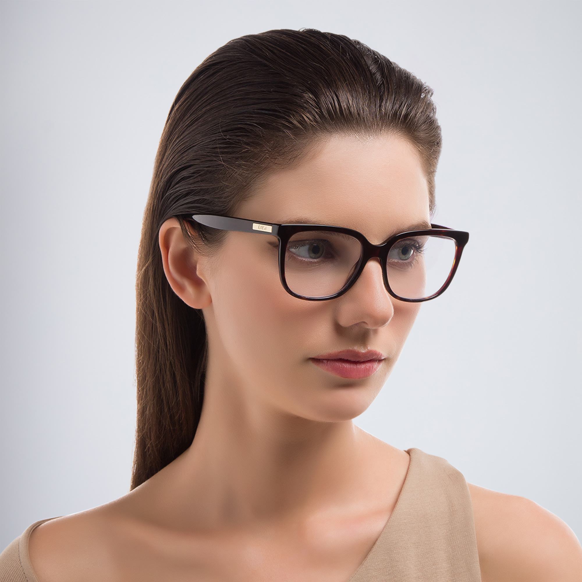 EYE'M Square Eyeglasses in Havana – Product Photo 6