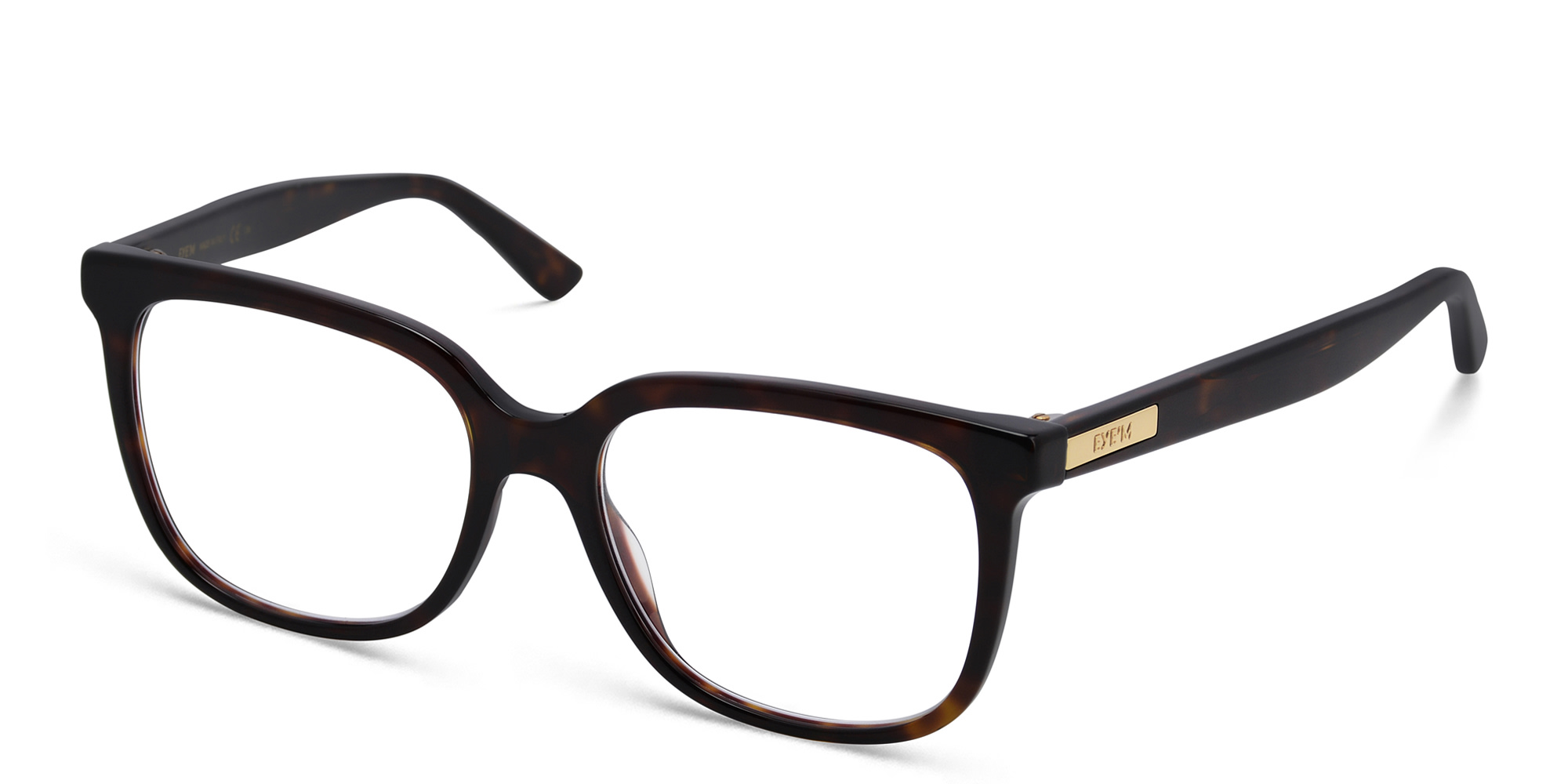 EYE'M Square Eyeglasses in Havana – Product Photo 2