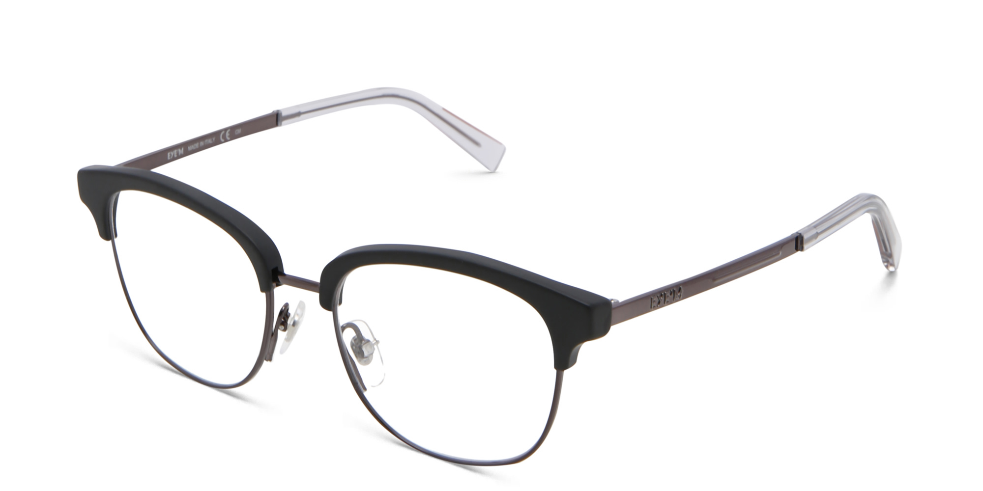 EYE'M Square Eyeglasses in Gunmetal – Product Photo 2