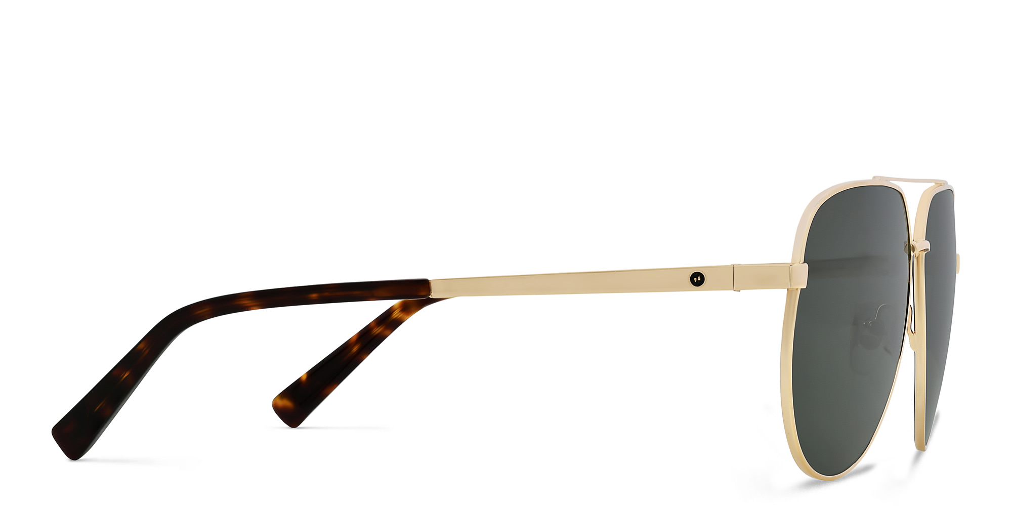 EYE'M Aviator Sunglasses in Gold – Product Photo 3