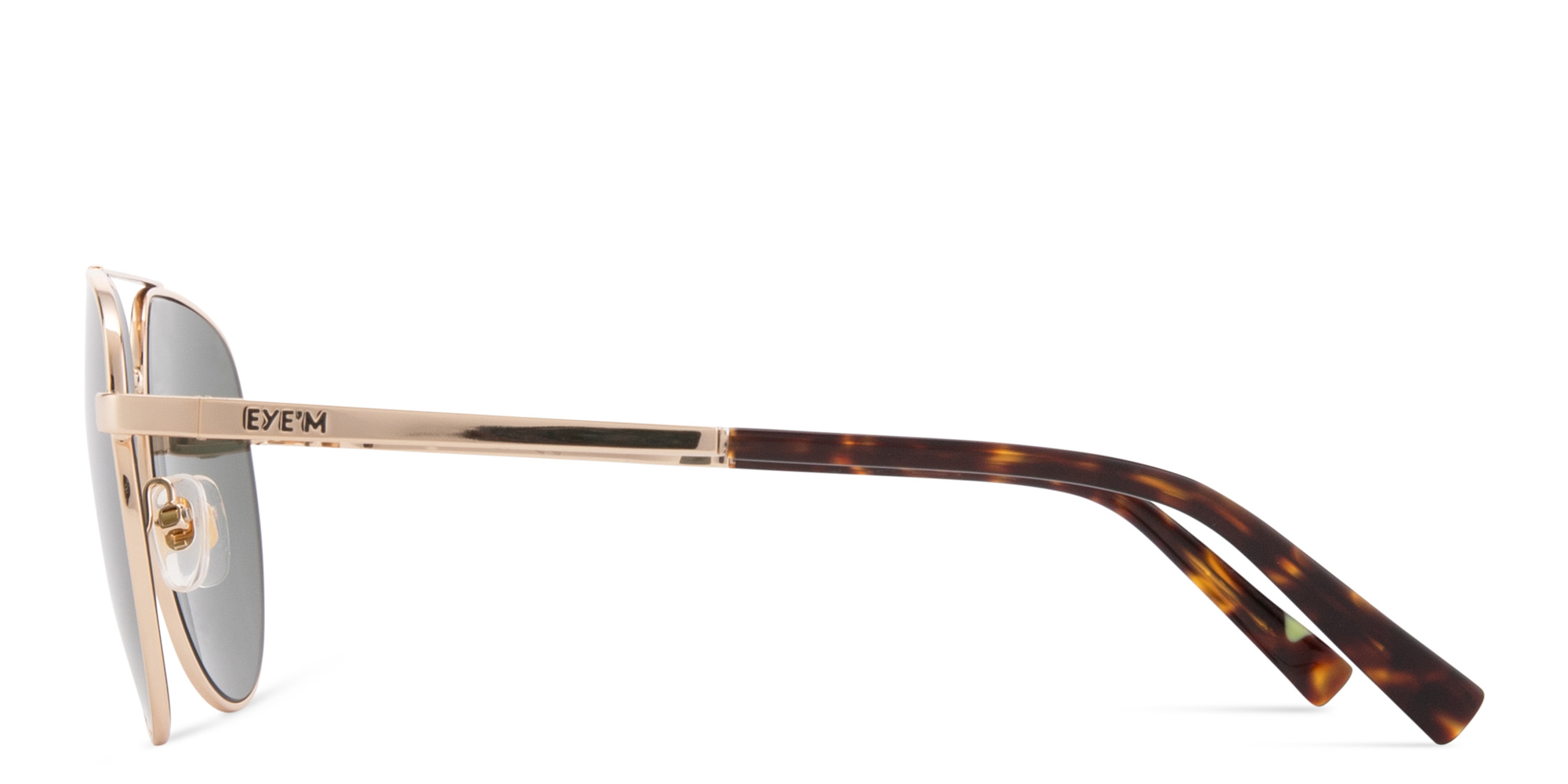 EYE'M Aviator Sunglasses in Gold – Product Photo 4