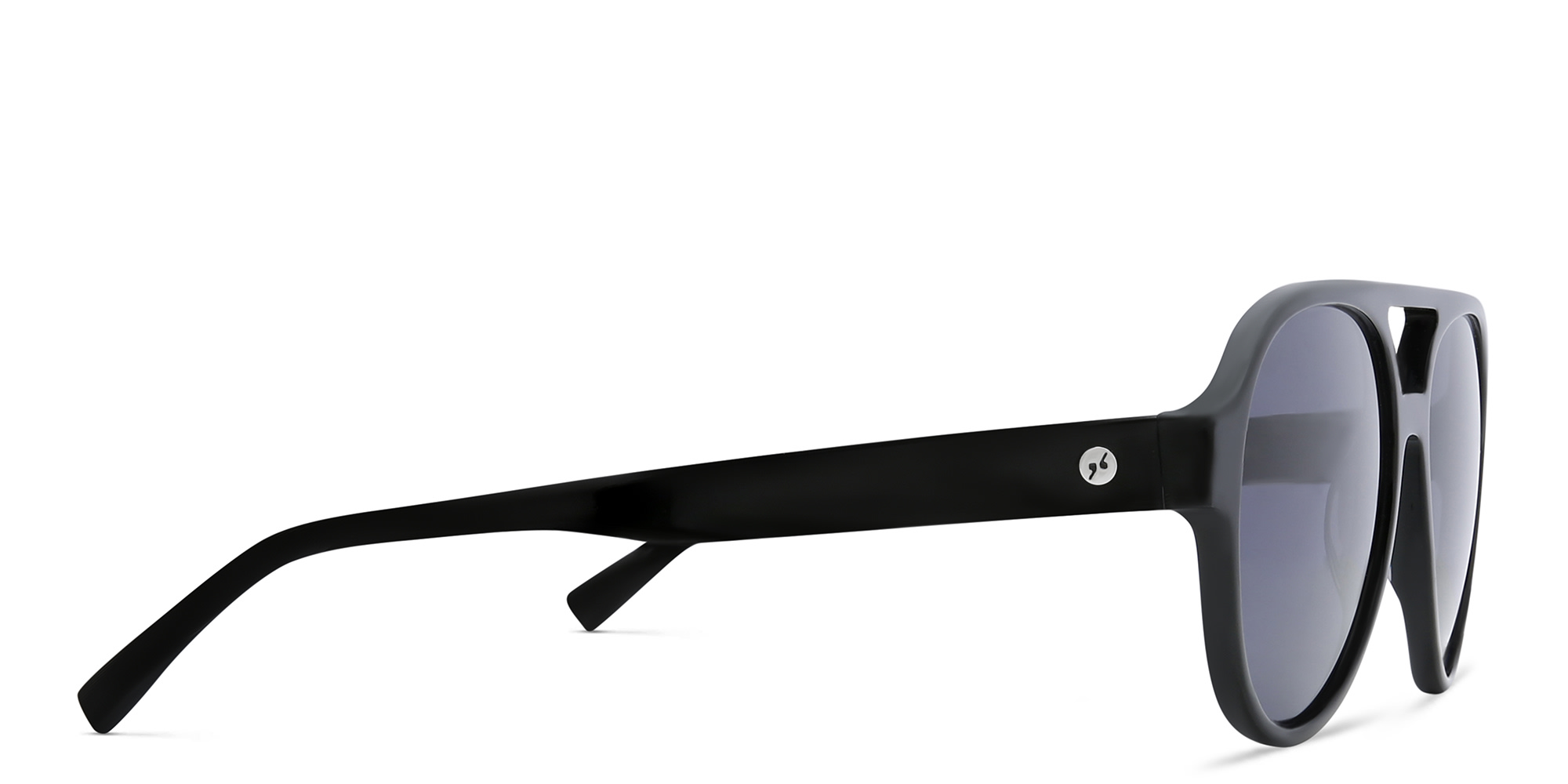 Shop EYE'M Logo Signature Aviator Sunglasses in Black online.