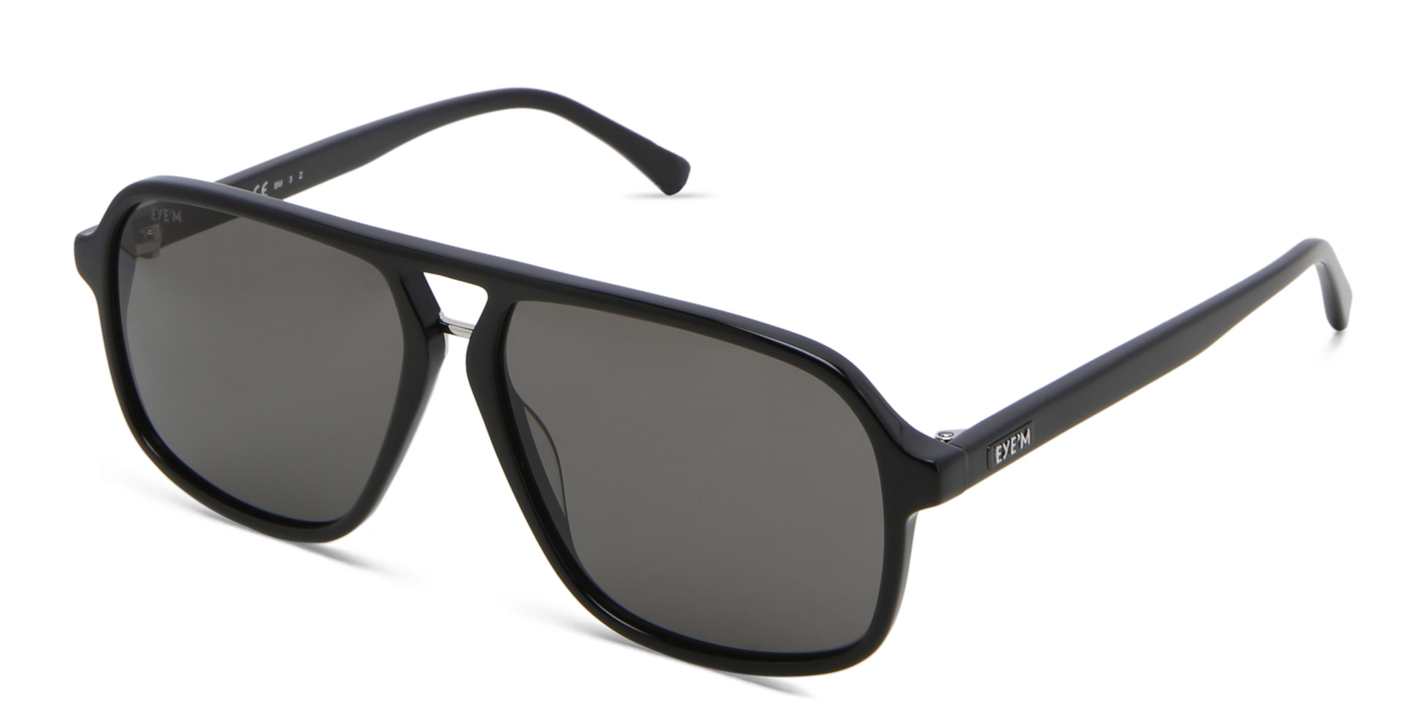 EYE'M Aviator Sunglasses in Black – Product Photo 2