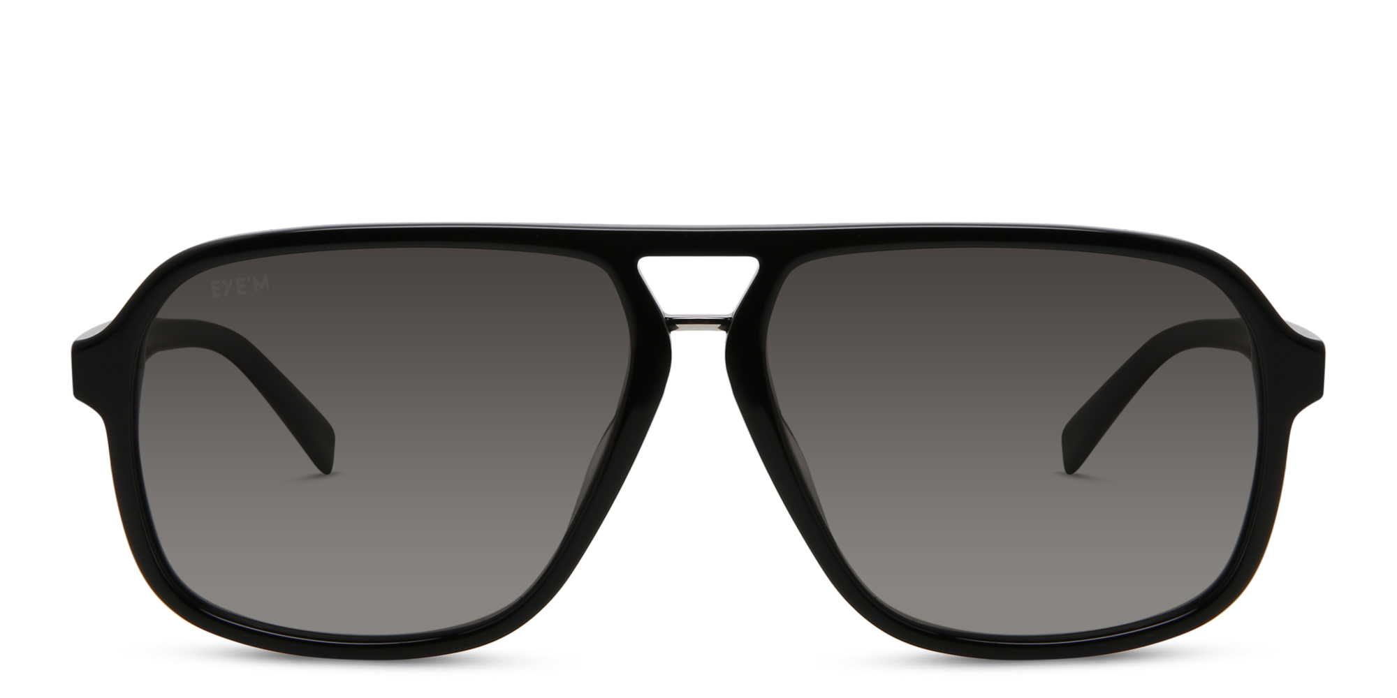 Shop EYE'M Aviator Sunglasses in Shiny Black online.