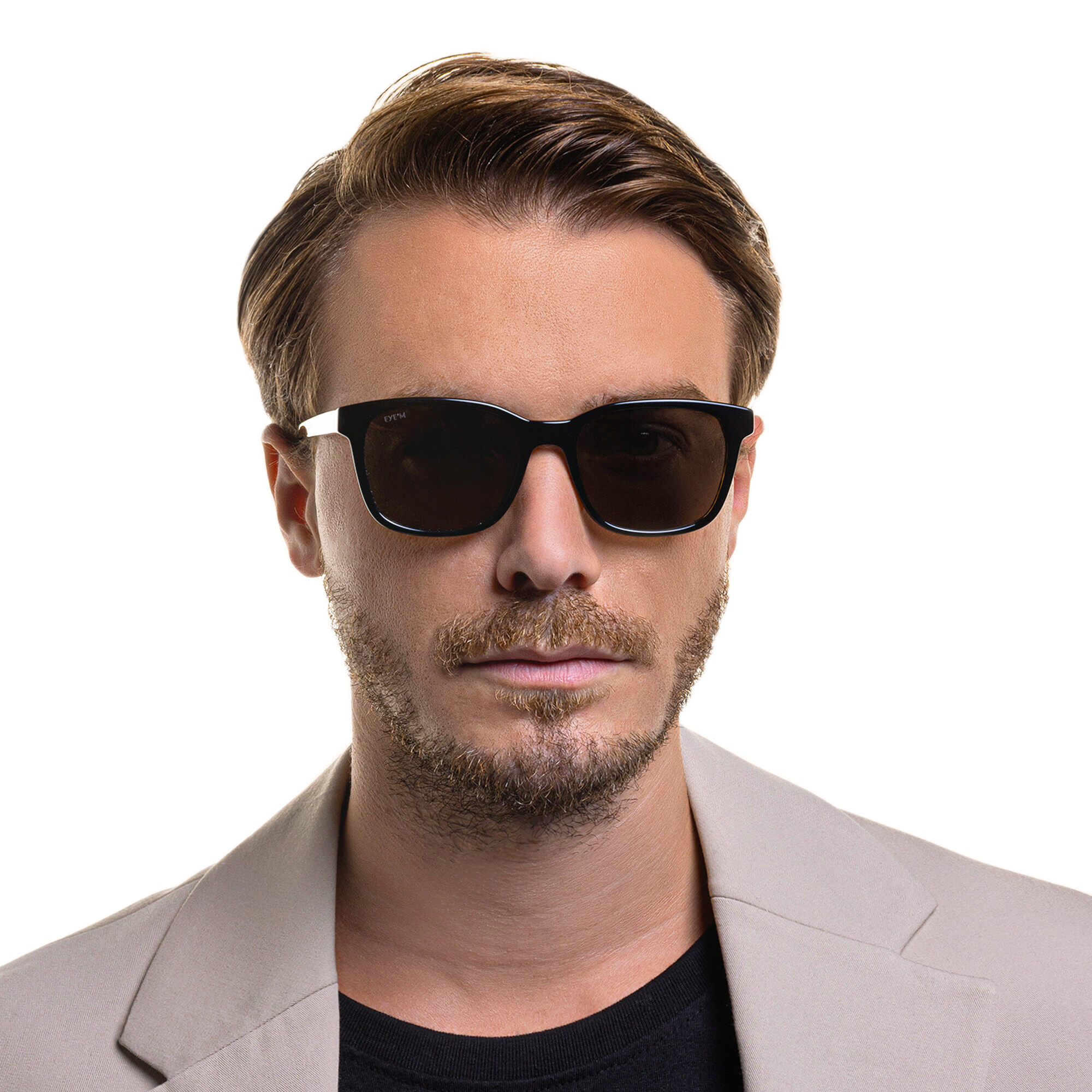 EYE'M Square Sunglasses in Havana – Product Photo 5