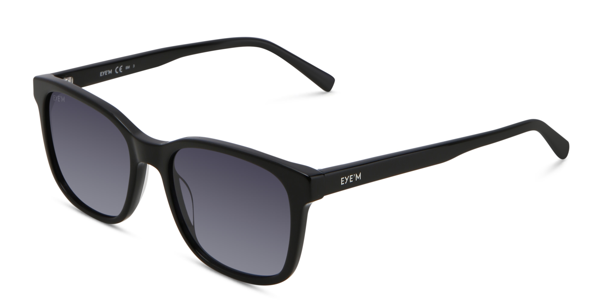 Shop EYE'M Square Sunglasses in Black online.