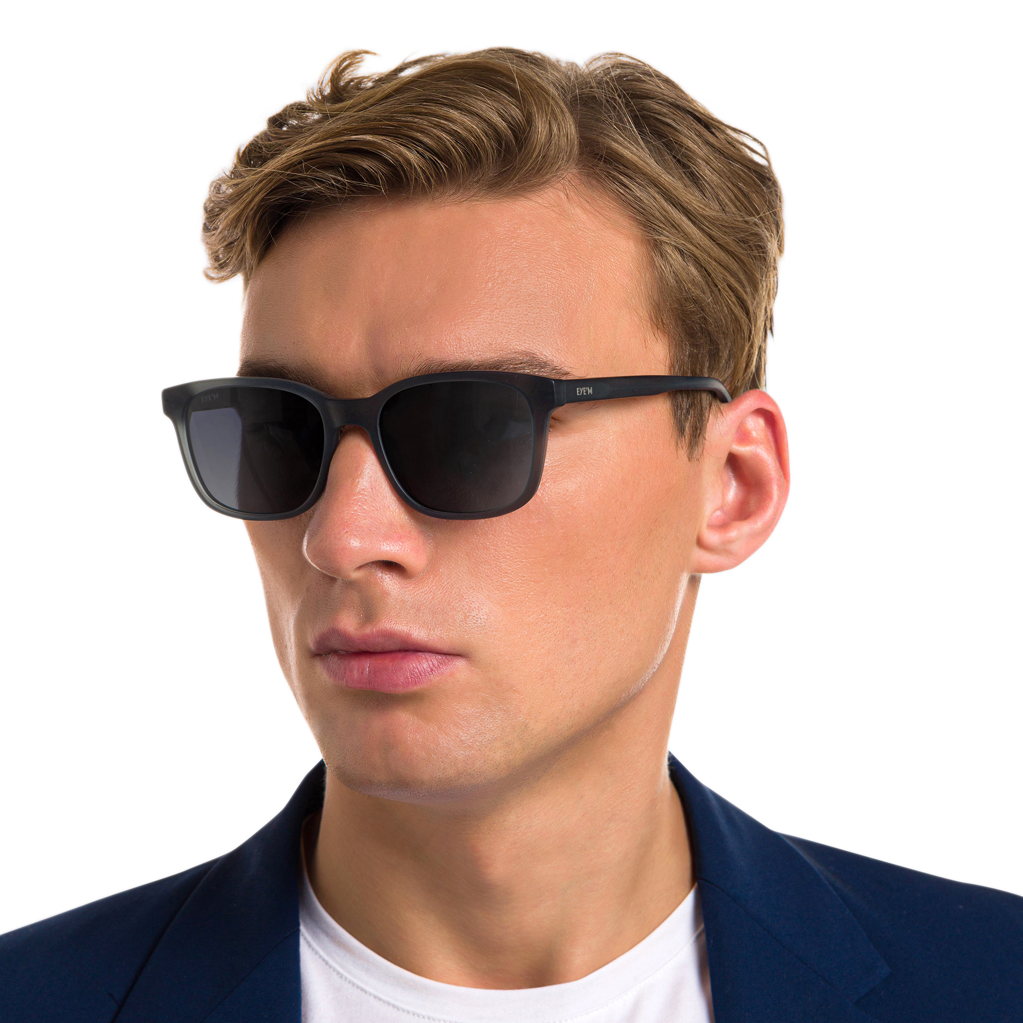 Shop EYE'M Square Sunglasses in Grey online.