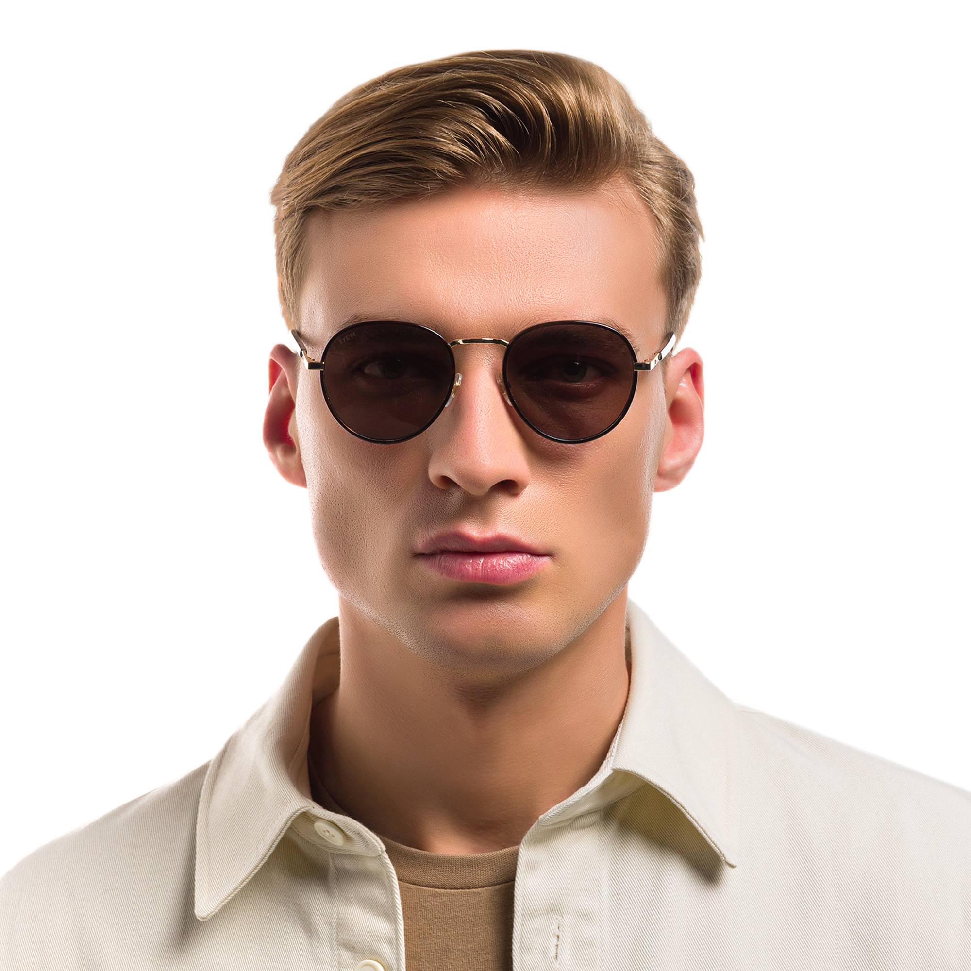 نظارة شمسية دائرية من EYE'M بلون مموه - صورة المنتج 5