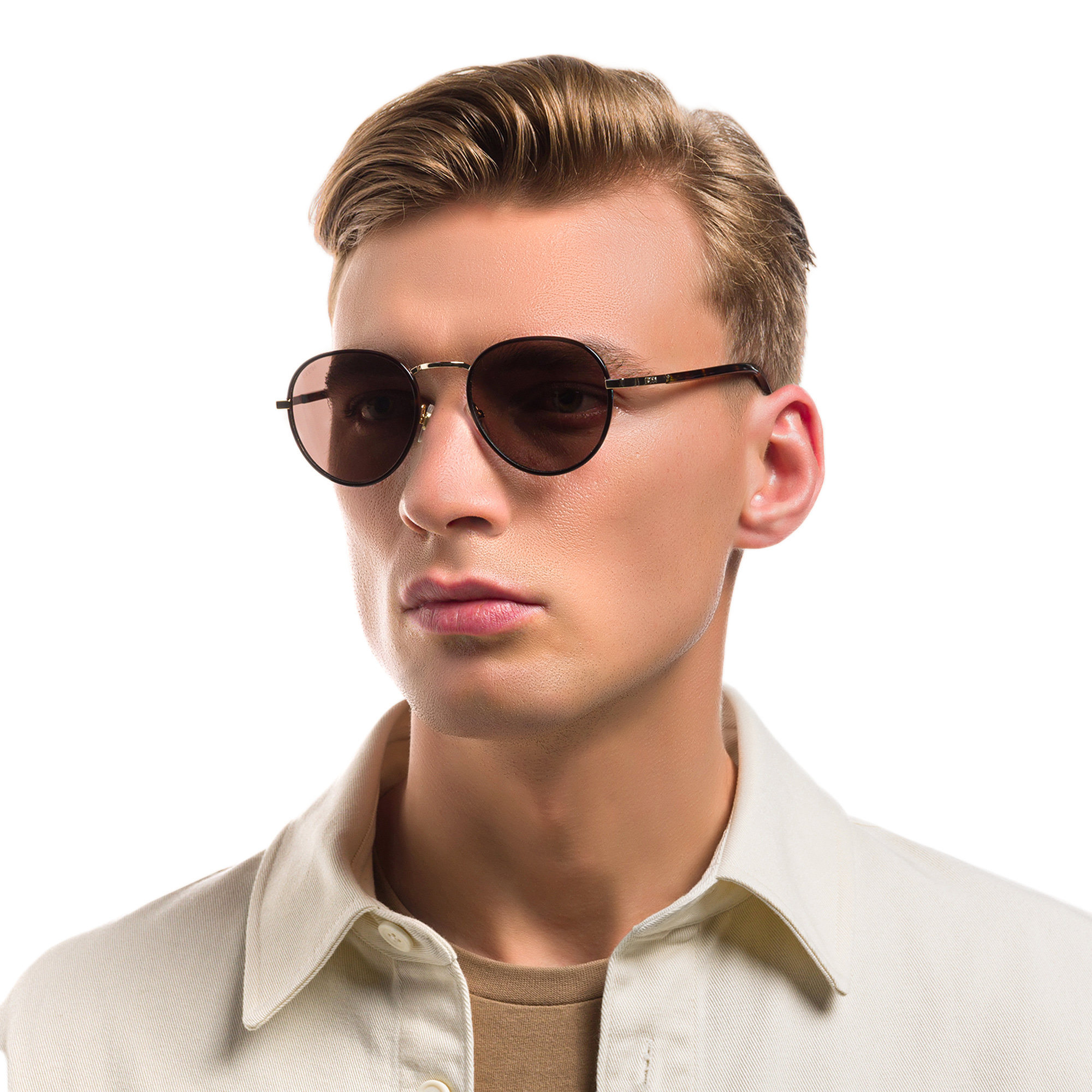 EYE'M Round Sunglasses in Havana – Product Photo 6