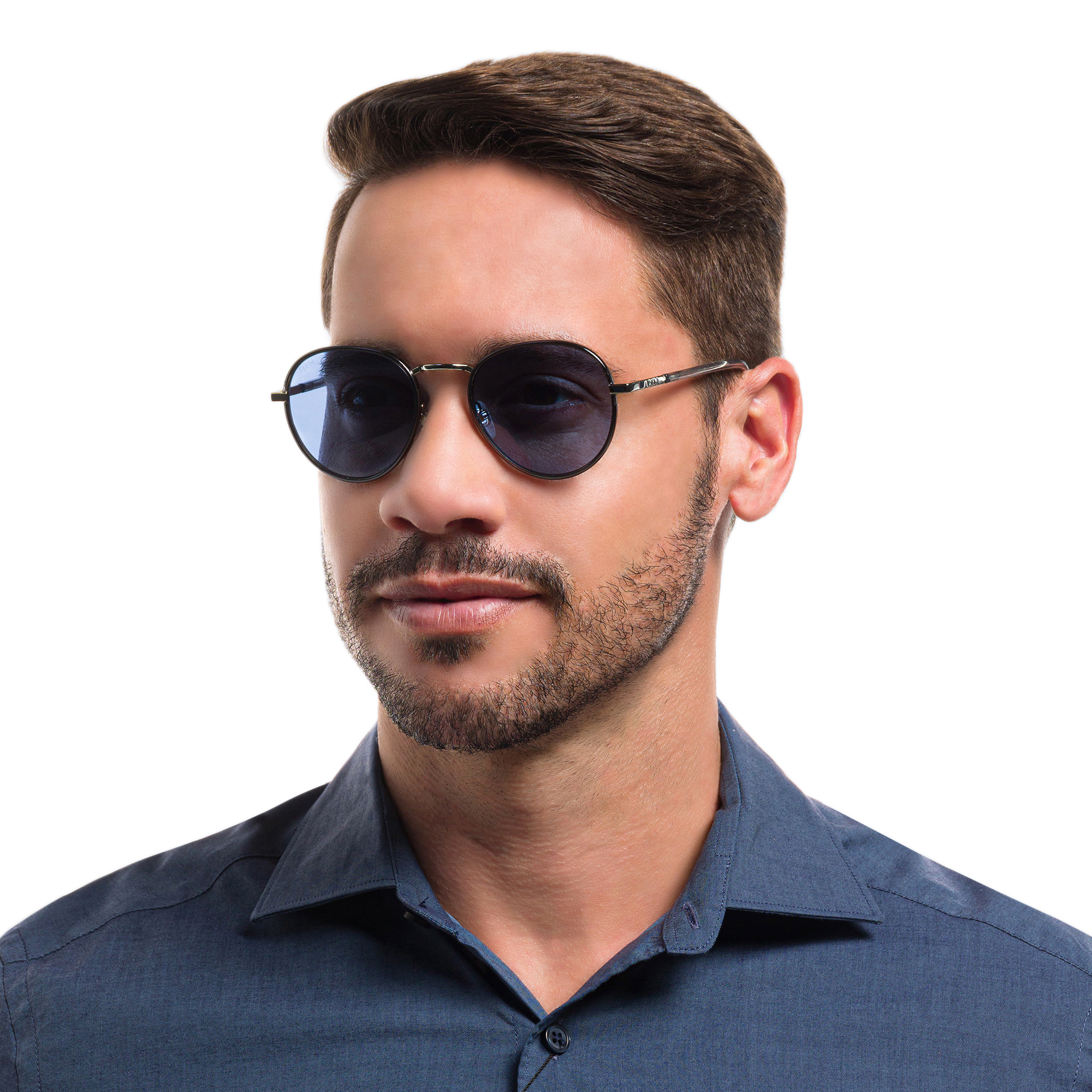 Shop EYE'M Round Sunglasses in Silver online.