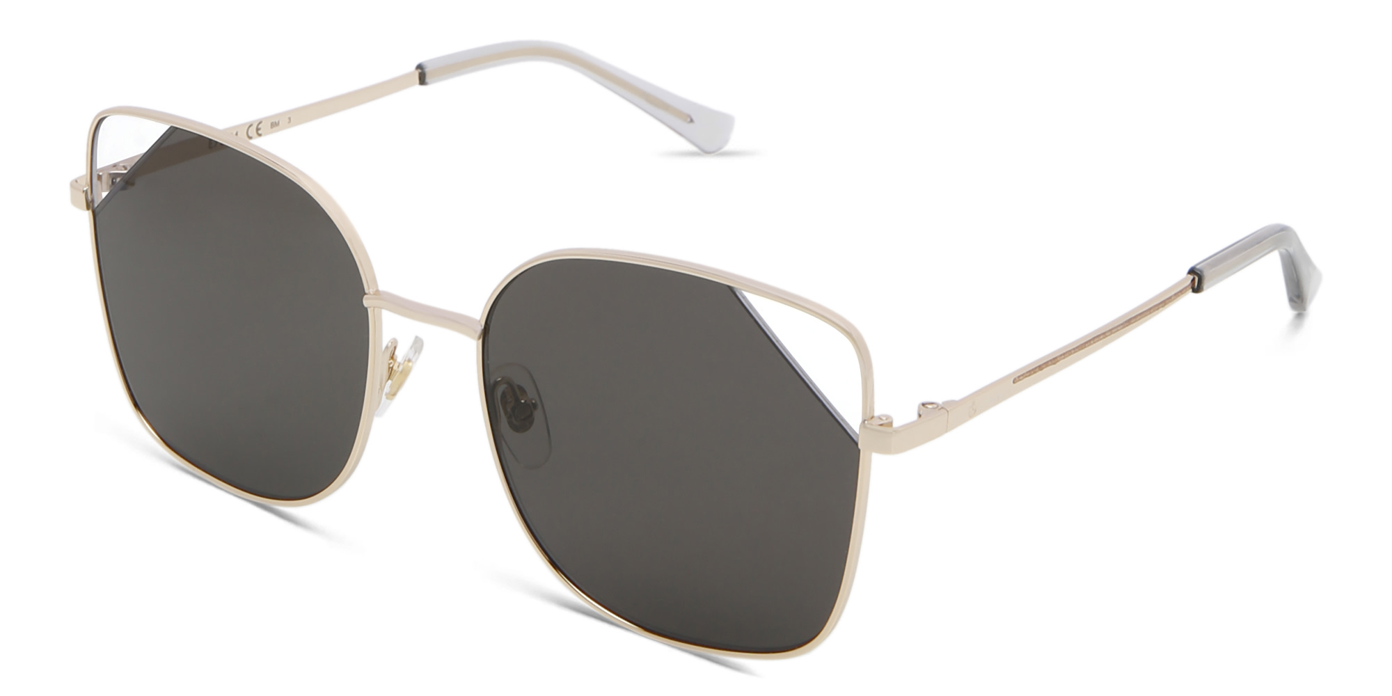 EYE'M Cat Eye Sunglasses in Gold – Product Photo 2