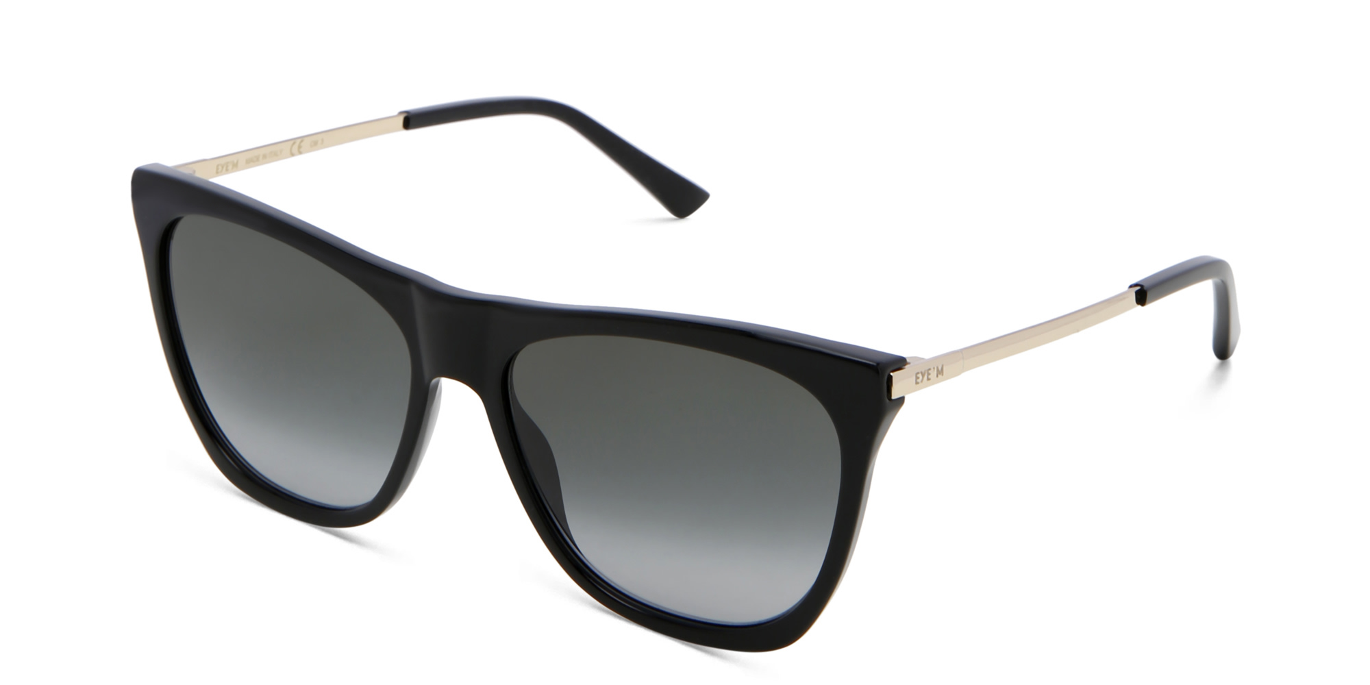 EYE'M Cat Eye Sunglasses in Black – Product Photo 2