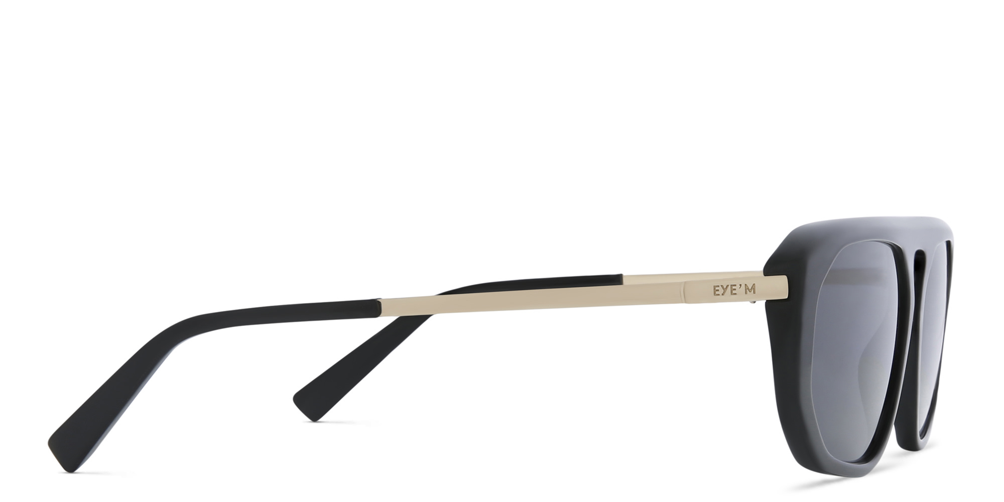 EYE'M Irregular Sunglasses in Black – Product Photo 3