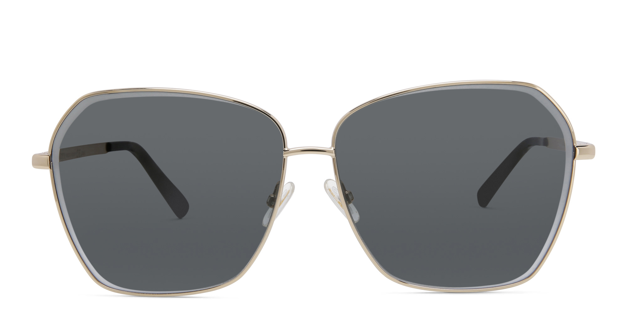 EYE'M Wide Cat Eye Sunglasses in Gold – Product Photo 1