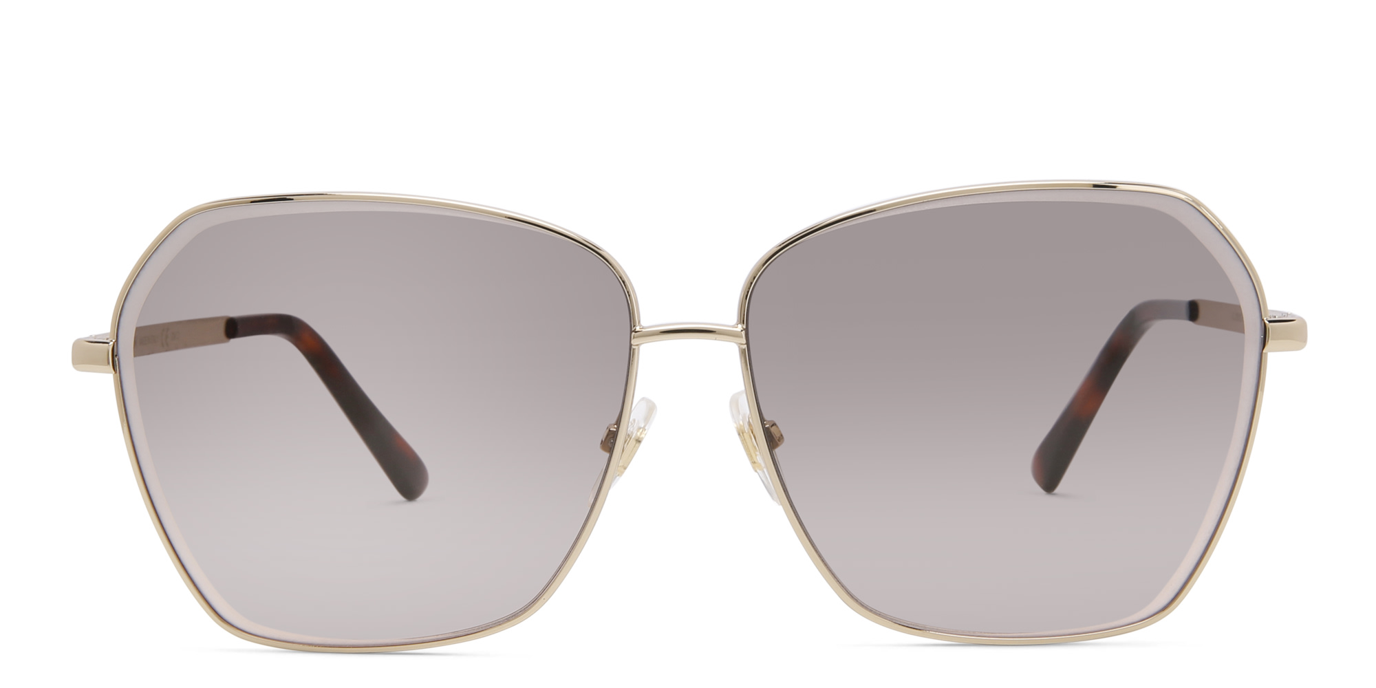 EYE'M Wide Cat Eye Sunglasses in Gold – Product Photo 1