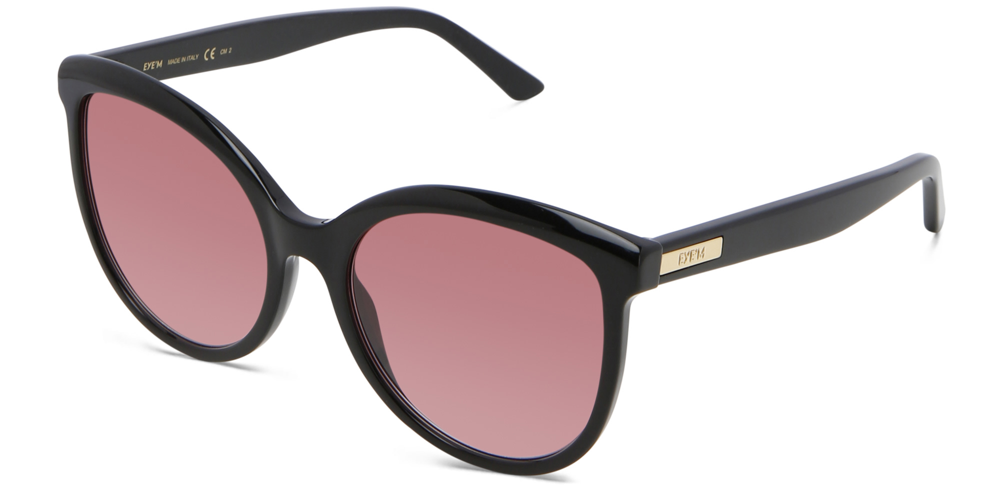EYE'M Cat Eye Sunglasses in Black – Product Photo 2