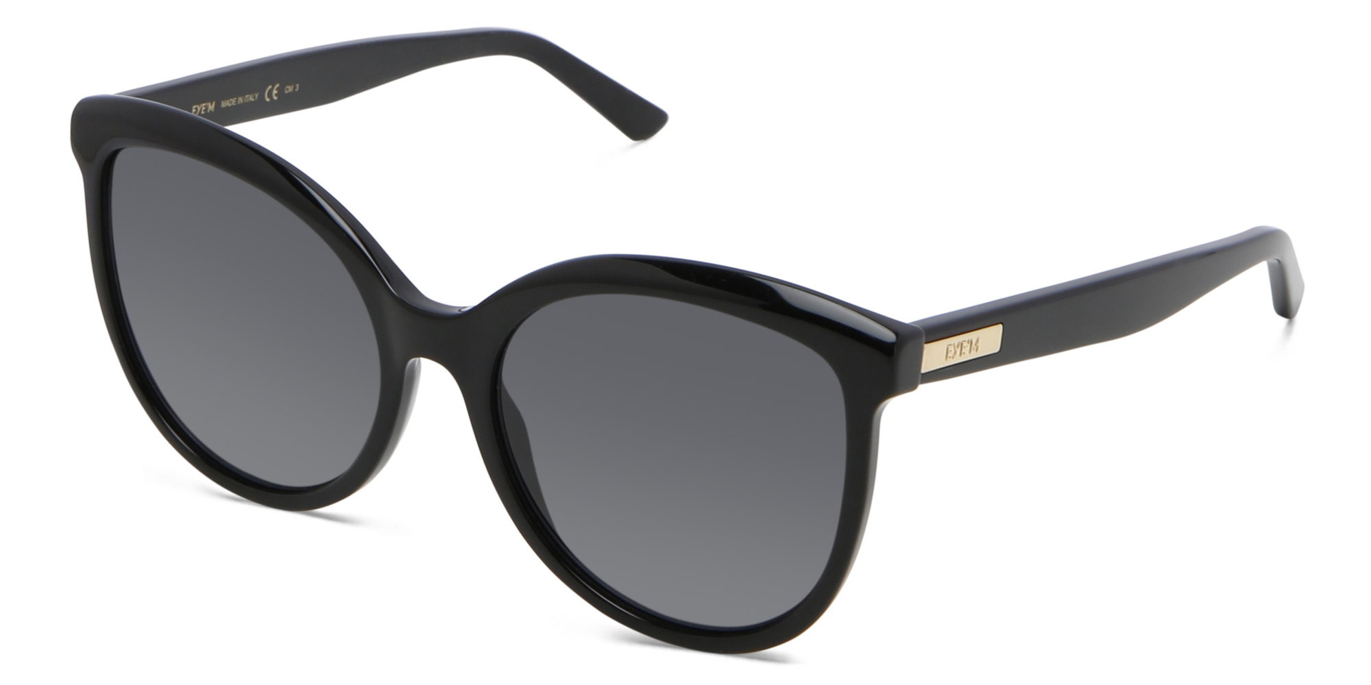 EYE'M Cat Eye Sunglasses in Black – Product Photo 2