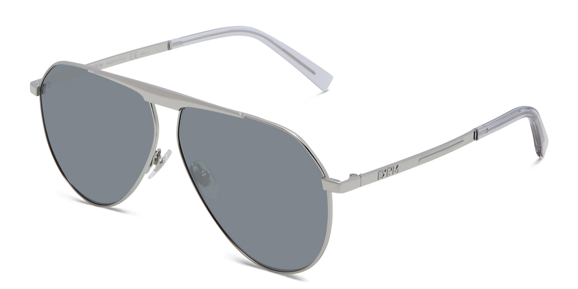 تسوق نظارة شمسية أفياتور EYE'M بلون فضي أونلاين.