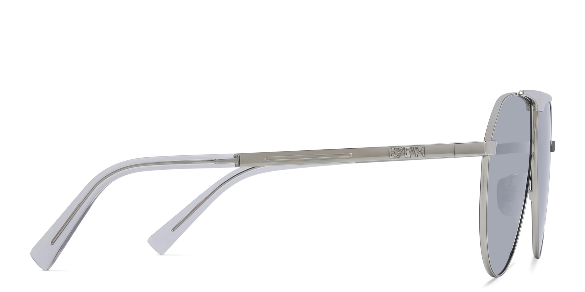 تسوق نظارة شمسية أفياتور EYE'M بلون فضي أونلاين.