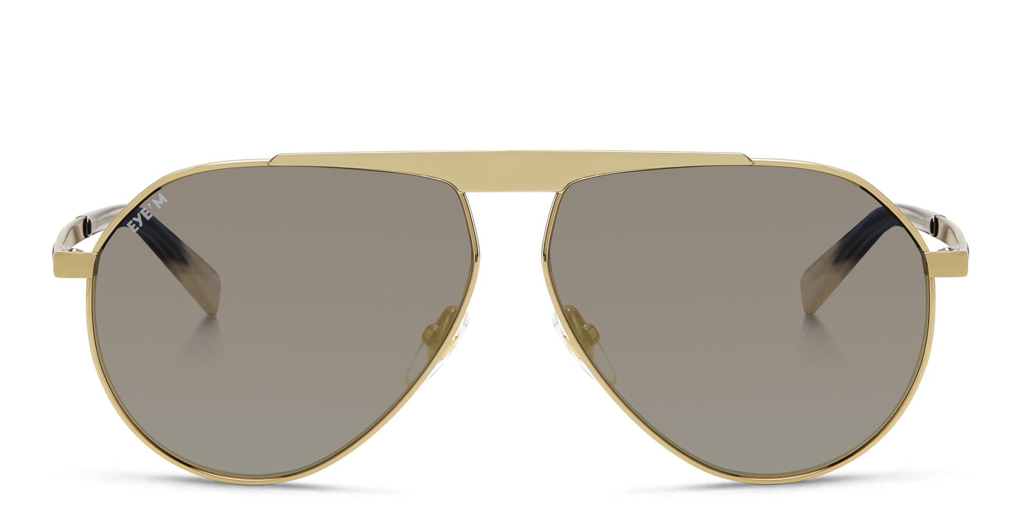 EYE'M Aviator Sunglasses in Matte Gold – Product Photo 1