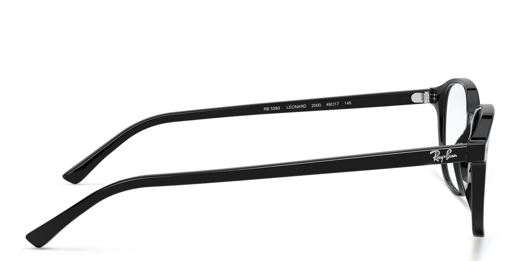 Ray-Ban Leonard Square Eyeglasses in Black – Product Photo 3