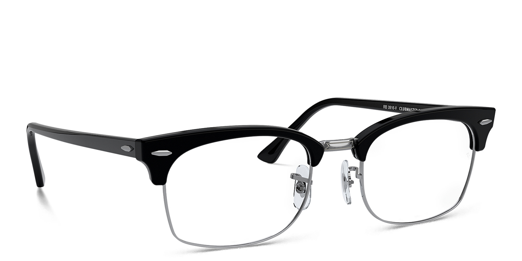 Shop Ray-Ban Rectangle Eyeglasses in Black online.