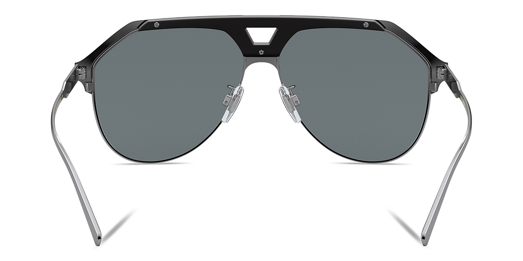 Dolce & Gabbana Wide Aviator Sunglasses in Gunmetal – Product Photo 4