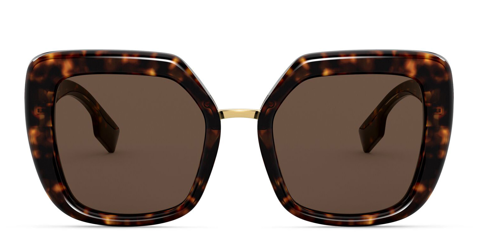 BURBERRY Square Sunglasses in Dark Havana – Product Photo 1