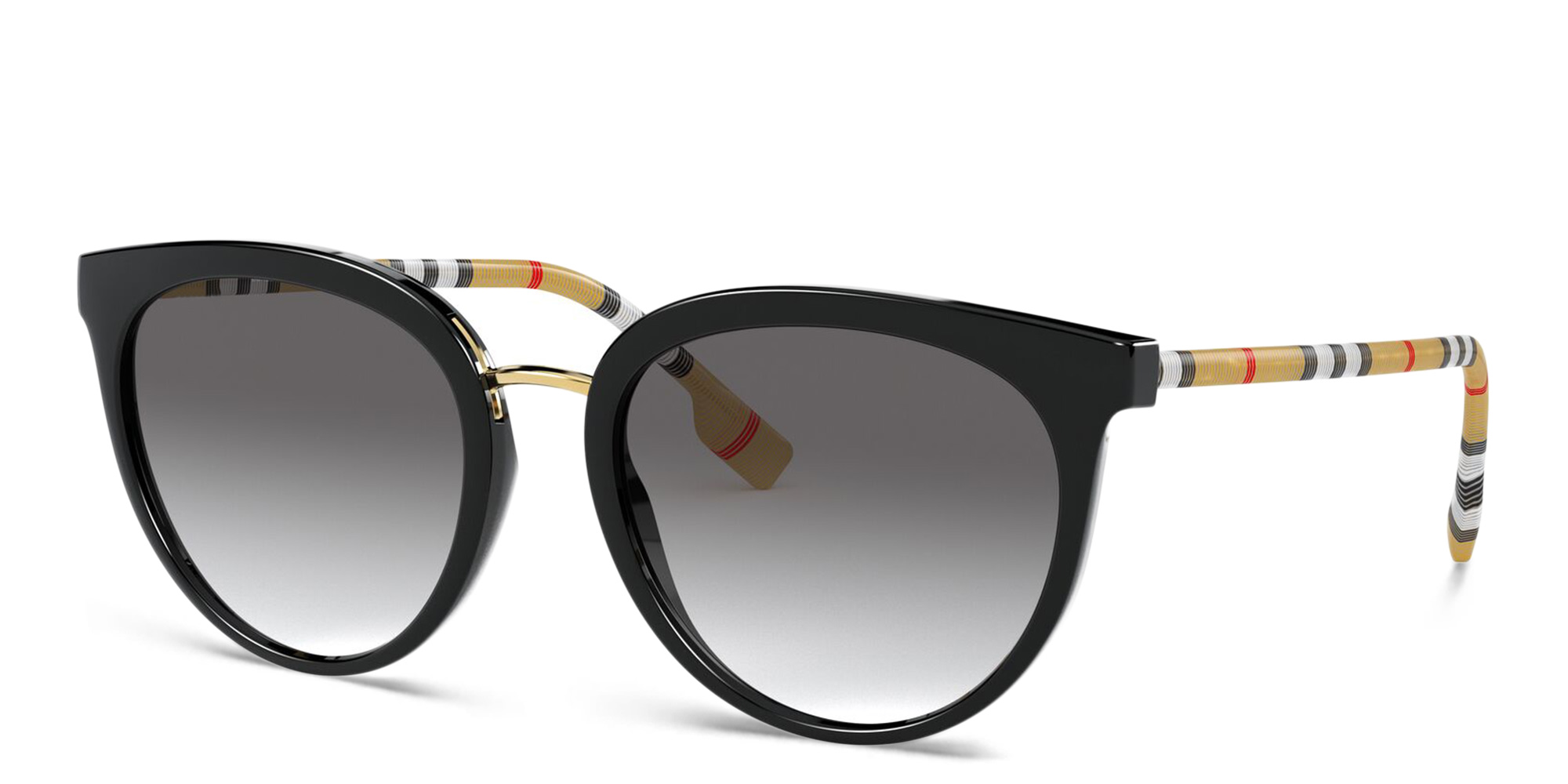 Shop BURBERRY Panthos Sunglasses in Black online.