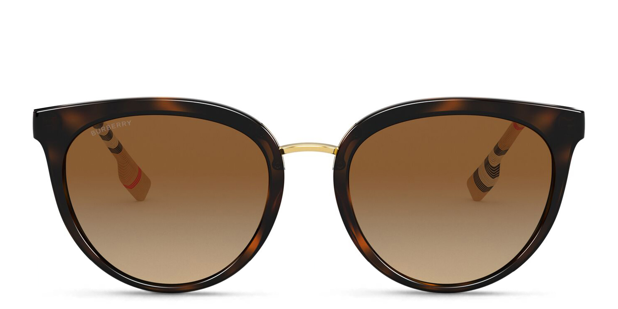 Shop BURBERRY Panthos Sunglasses in Dark Havana online.