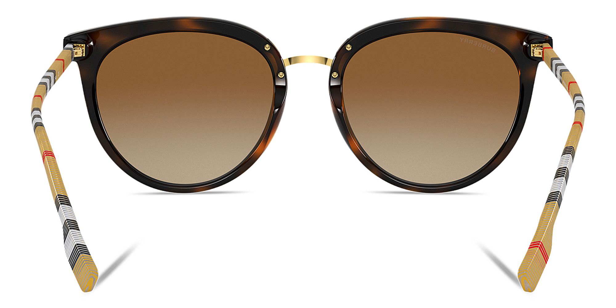 Shop BURBERRY Panthos Sunglasses in Dark Havana online.