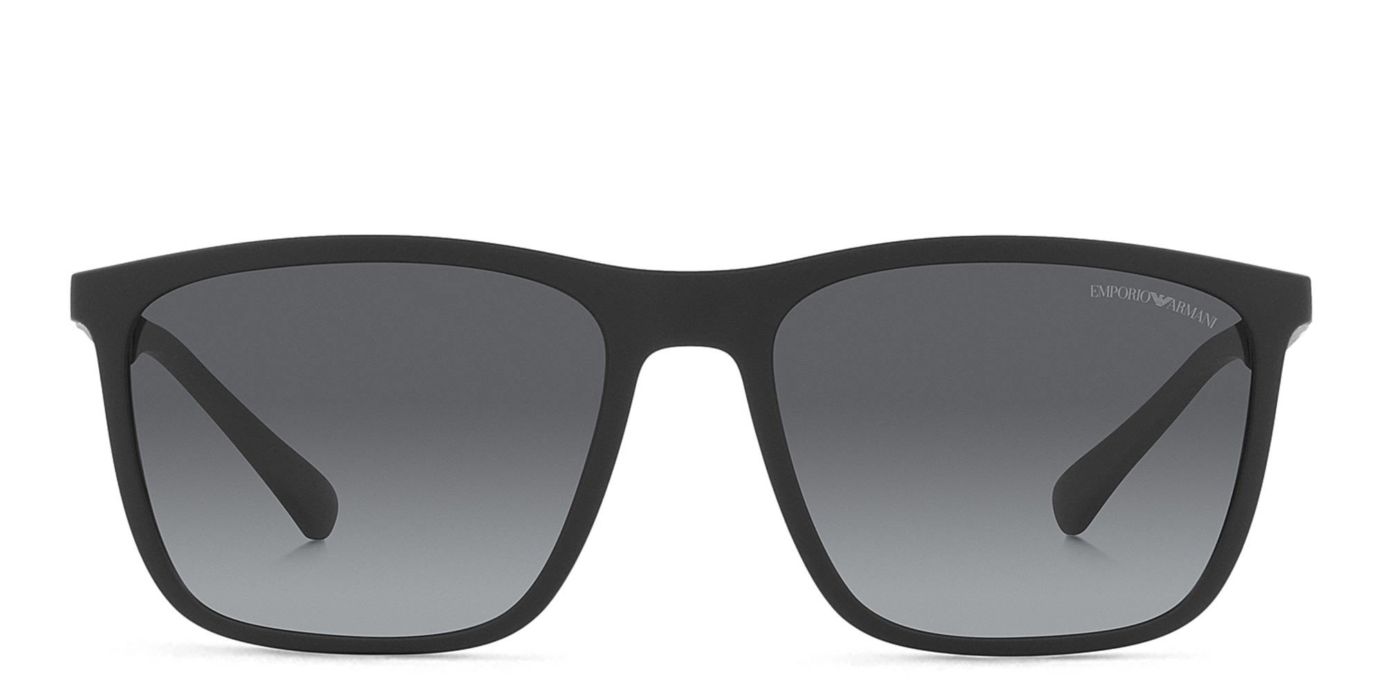 نظارات شمسية مستطيلة من امبوريو أرماني بلون أسود مطفي - صورة المنتج 1