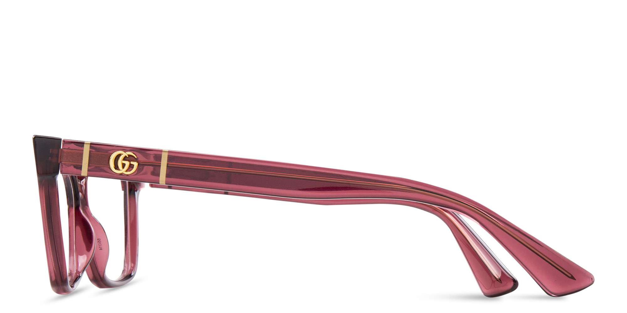 Shop GUCCI Wide Cat-Eye Eyeglasses in Red online.