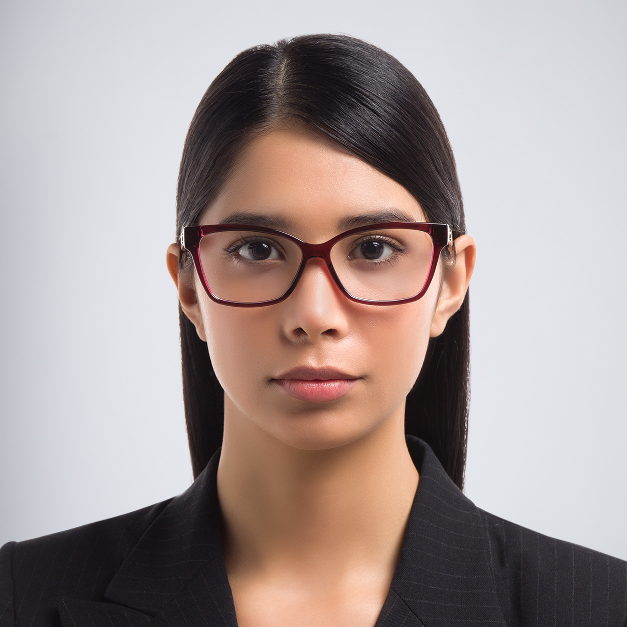 Shop GUCCI Wide Cat-Eye Eyeglasses in Red online.