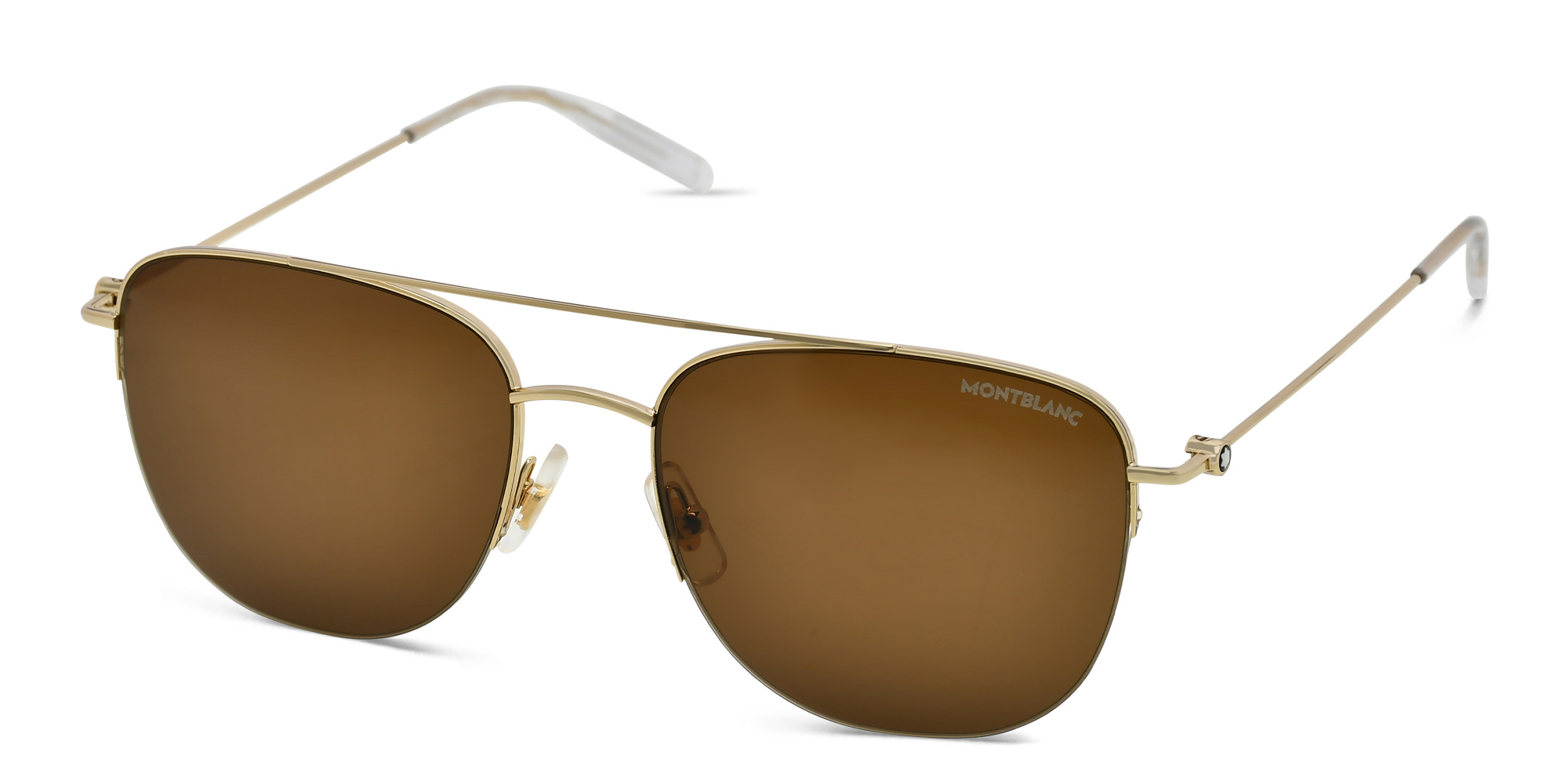 MONTBLANC Square Sunglasses in Gold – Product Photo 2
