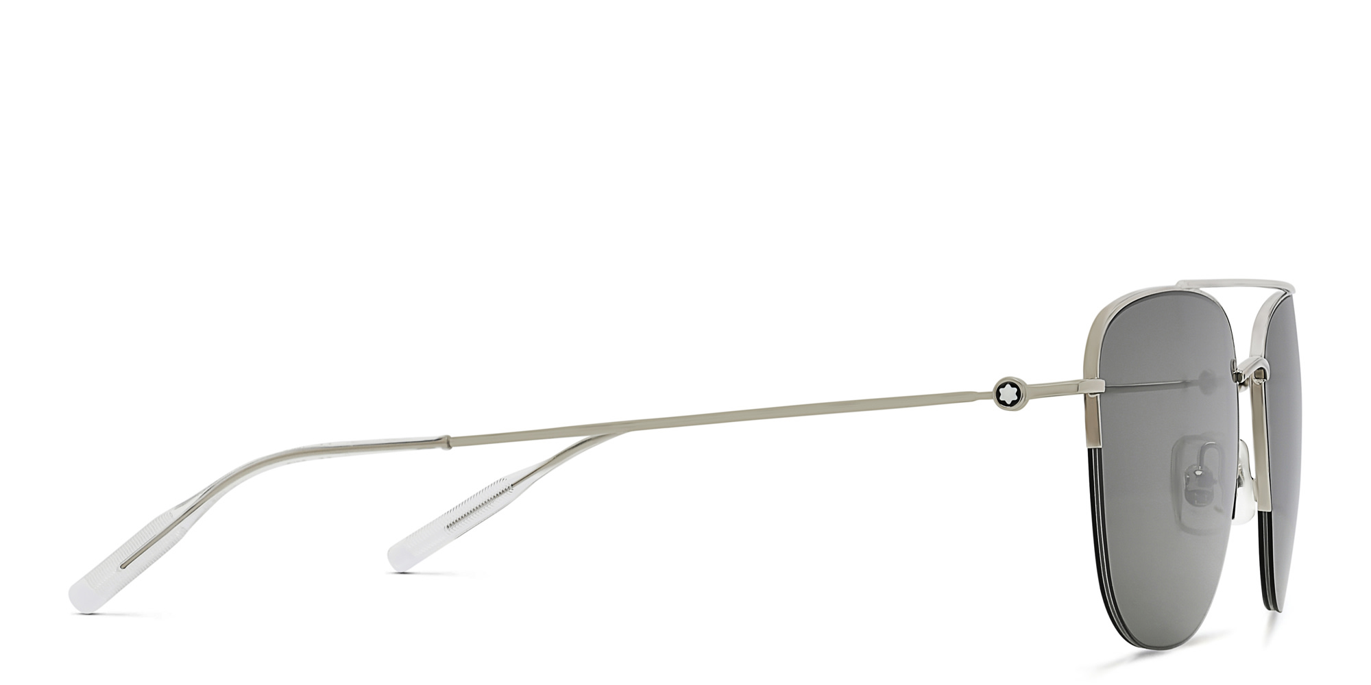 MONTBLANC Square Sunglasses in Silver – Product Photo 3