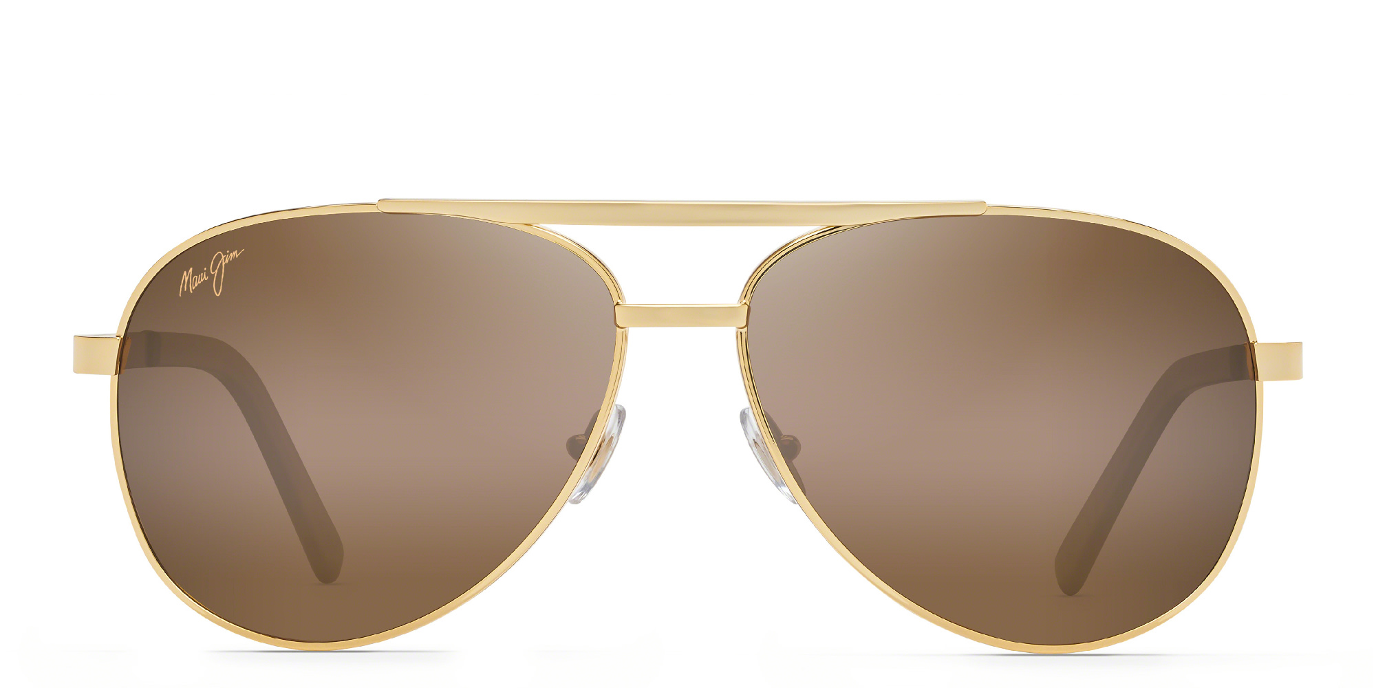 Maui Jim Seacliff Unisex Wide Aviator Sunglasses in Gold – Product Photo 1
