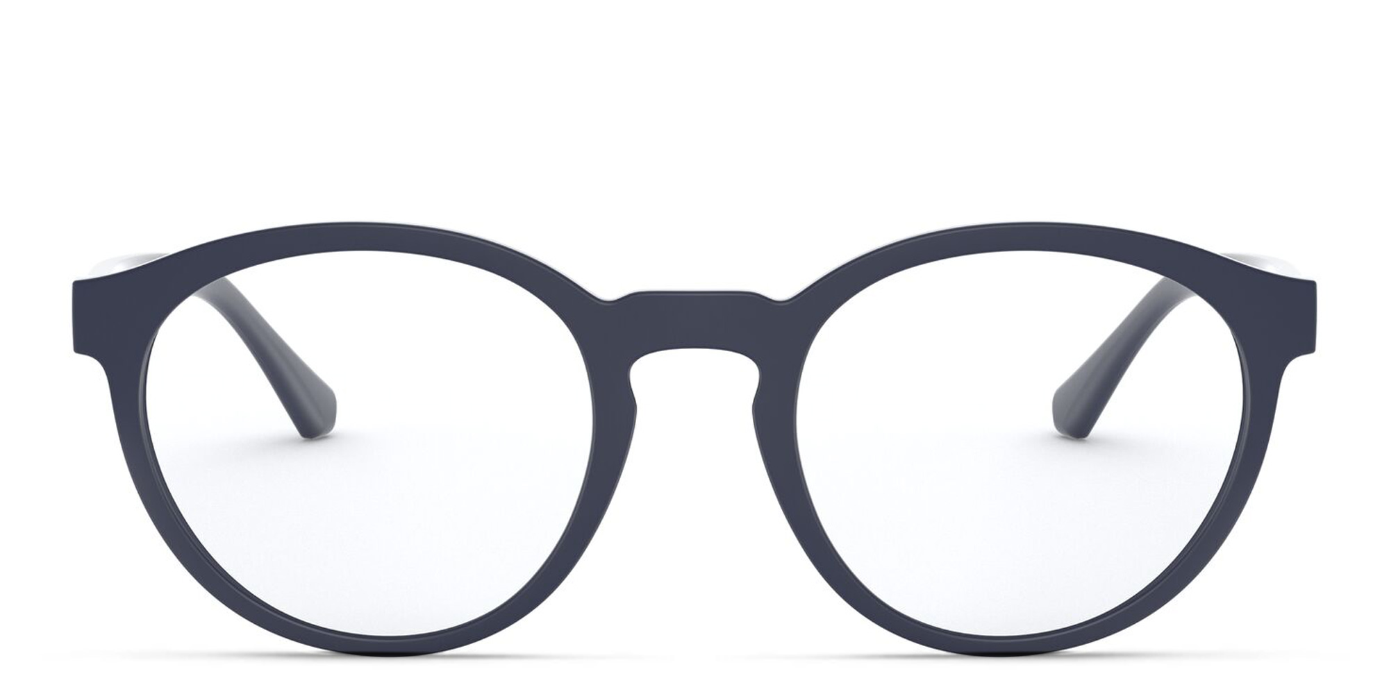 Shop Emporio Armani Panthos Eyeglasses in Matte Blue online.