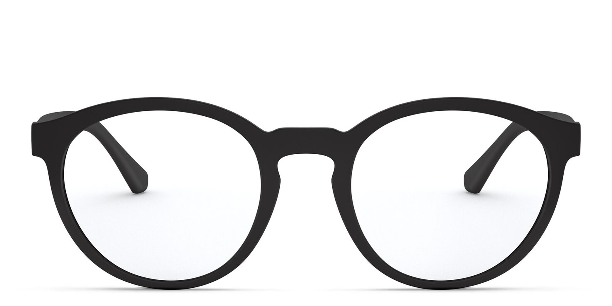 Shop Emporio Armani Panthos Eyeglasses in Matte Black online.