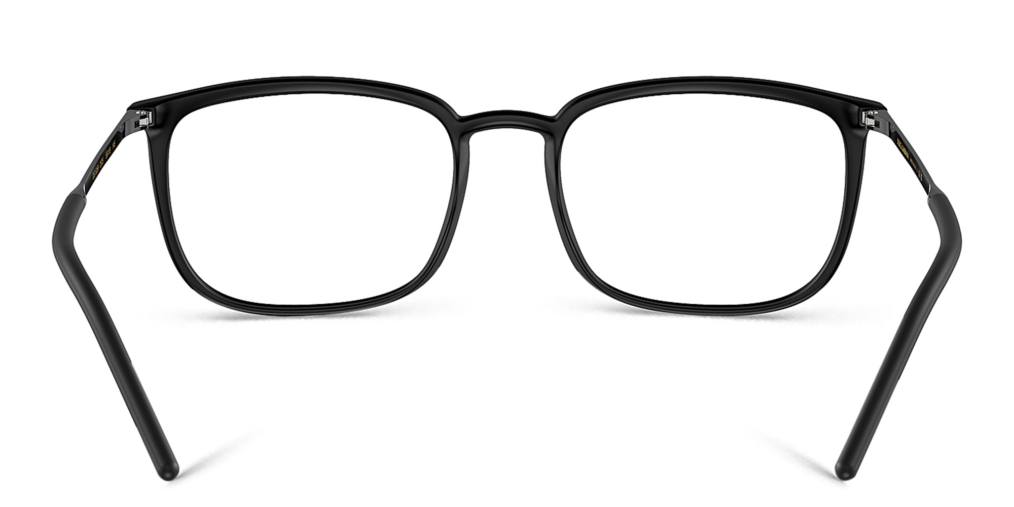 نظارات طبية مستطيلة واسعة من دولتشي آند غابانا بلون أسود - صورة المنتج 4