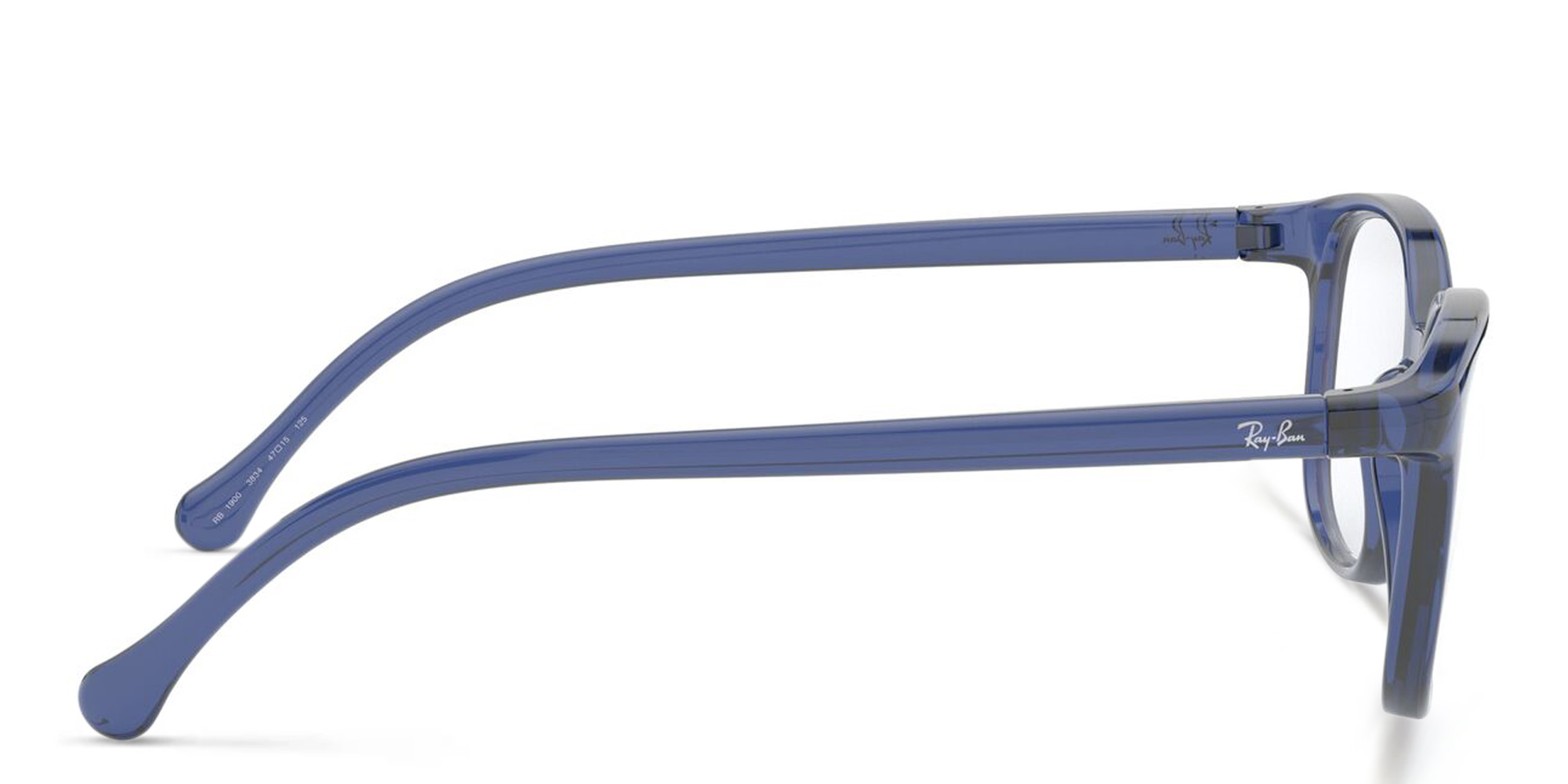 Ray-Ban Junior Kids Square Eyeglasses in Transparent Blue – Product Photo 3