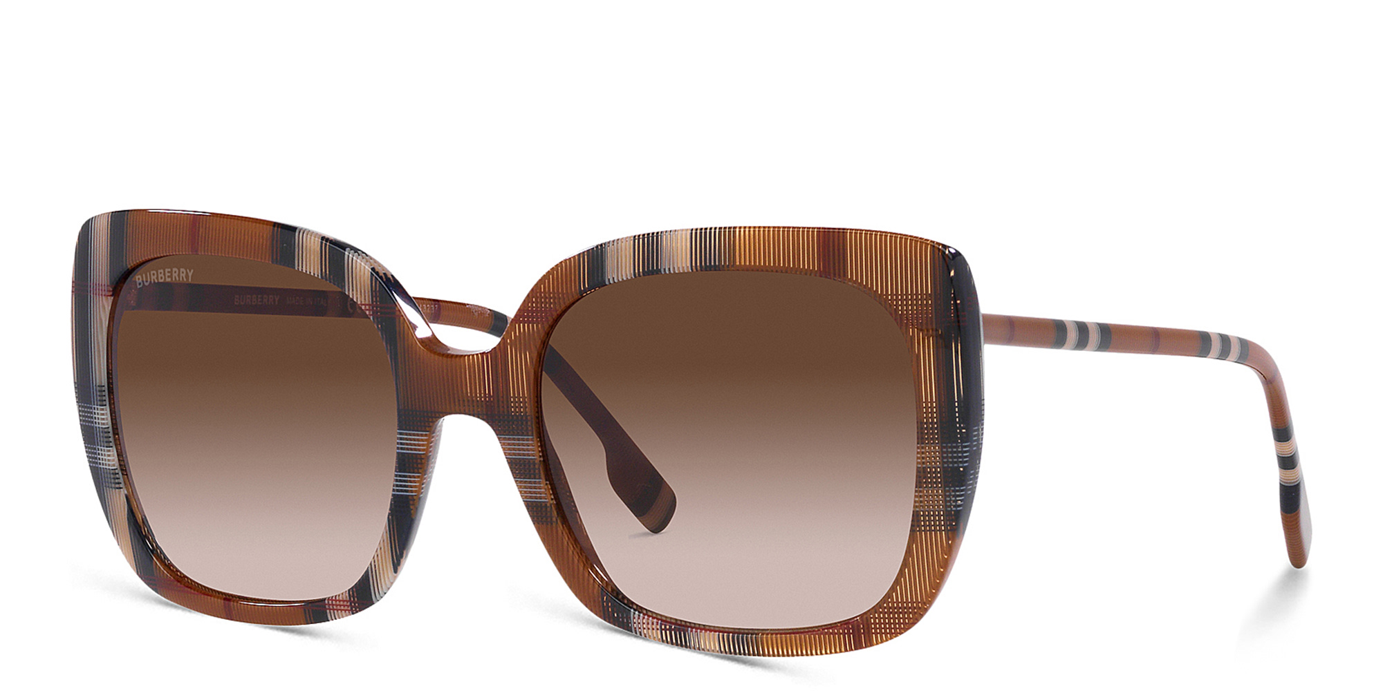 BURBERRY Square Sunglasses in Brown Check – Product Photo 2