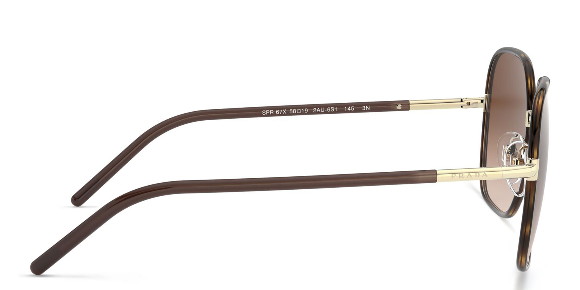 PRADA Square Sunglasses in Brown – Product Photo 3