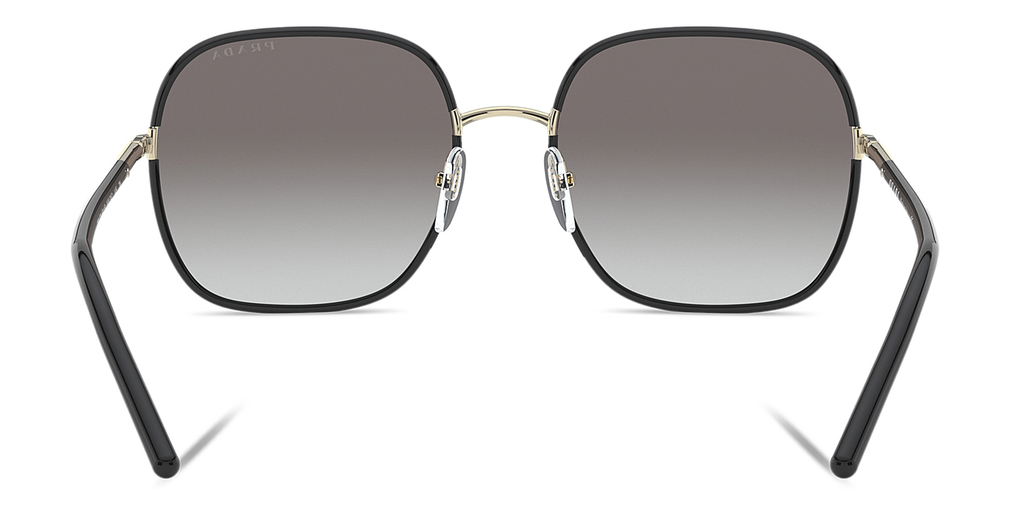 Shop PRADA Square Sunglasses in Black online.
