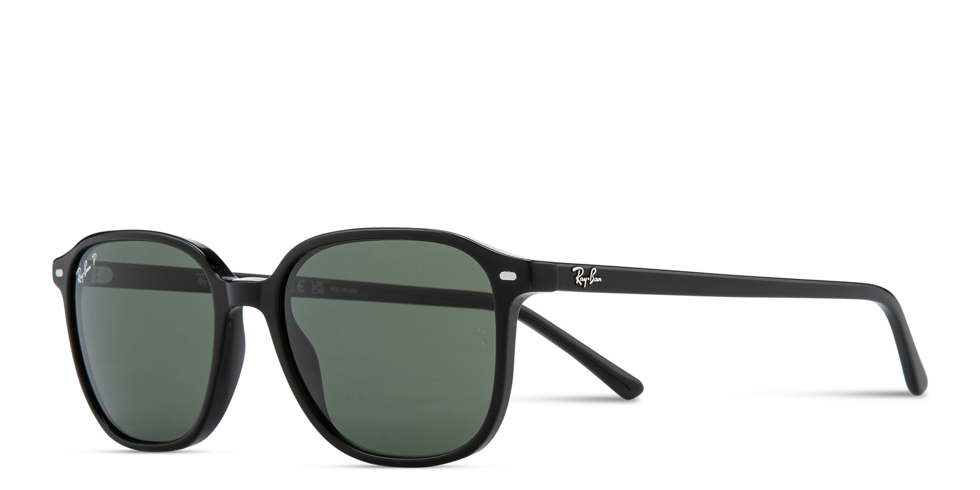 Shop Ray-Ban Leonard Unisex Square Sunglasses in Black online.