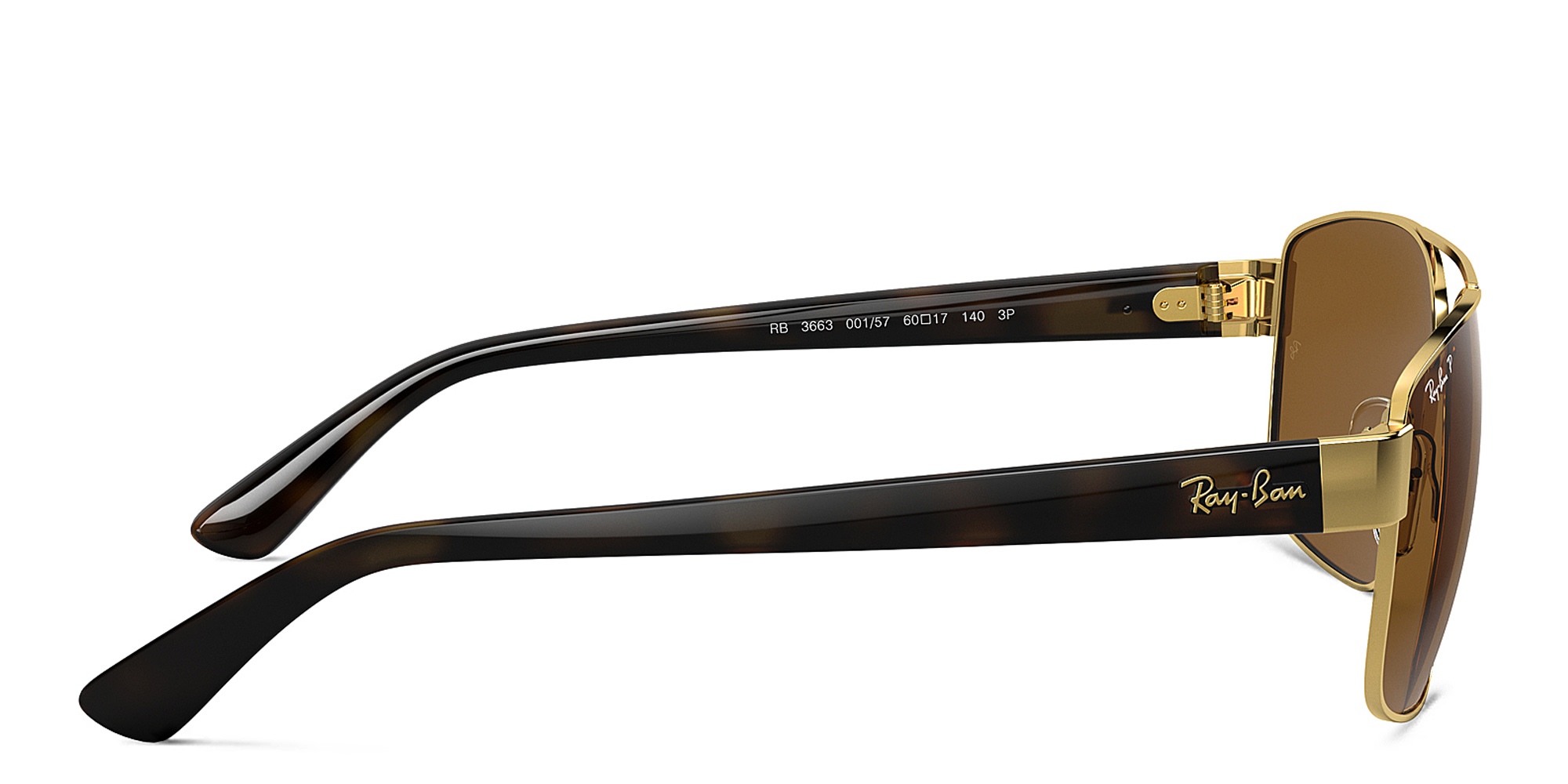 Shop Ray-Ban Irregular Sunglasses in Gold online.