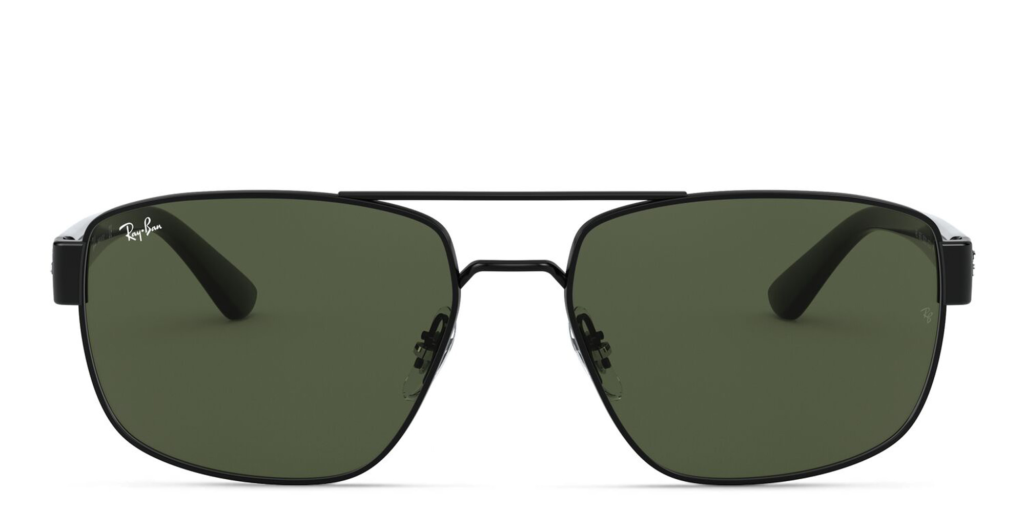Shop Ray-Ban Wide Irregular Sunglasses in Black online.